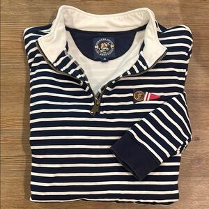 Kiel James Patrick Newport Regatta Quarter Zip - Women's - Navy/White